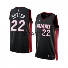 Herren NBA Miami Heat Trikot Jimmy Butler 22 Nike 2022-23 Icon Edition Schwarz Swingman